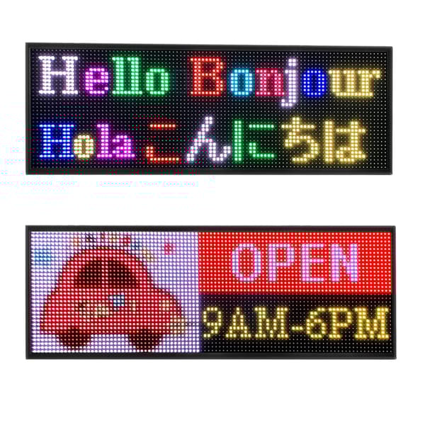 Udendørs LED-skilt, WiFi-programmerbart, fuldfarvet display,WIFI