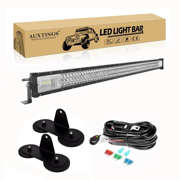 Off-Road LED-lysbjælke, 675W Høj lysstyrke, IP67 Vandtæt, 52 tommer,50 tommer 648W Ledning
