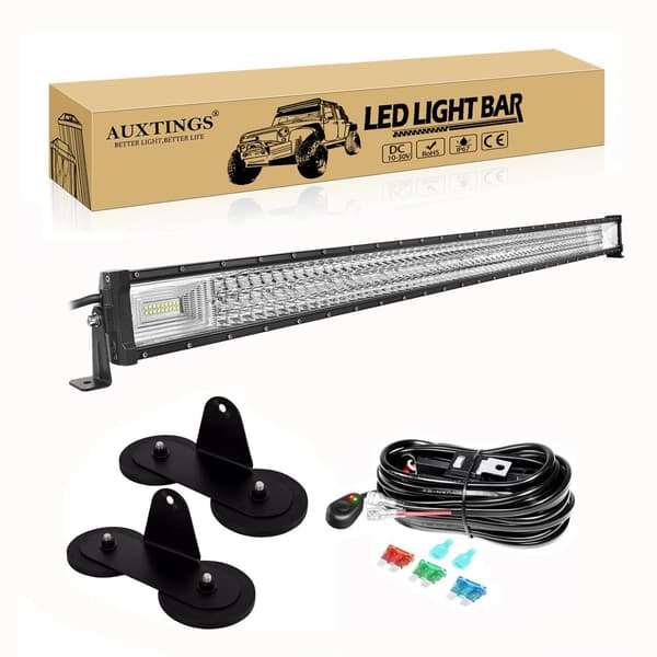 Off-Road LED-lysbjælke, 675W Høj lysstyrke, IP67 Vandtæt, 52 tommer,52 tommer 675W Ledning