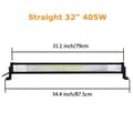 Miniatyrbillede 2 af 2: LED-lysbar, buet/ligelinje design, 7D 3-rækker teknologi., Lige 32 uden ledning