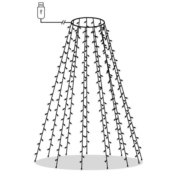 vidaXL Joulukuusen valoverkko 150 LEDiä 150 cm