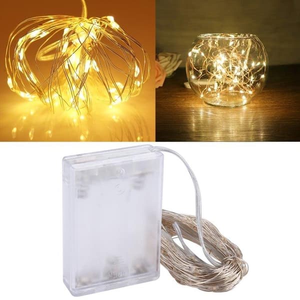 Valonauha / Led-nauha 10metriä - 100 kpl keltaista lamppua
