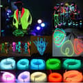 Miniatyrbild 9 av 10: Batteridriven Led Wire Neon slinga 3 Meter - Cerise