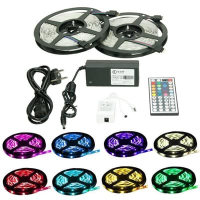 ECD Germany LED bånd 5050 SMD, 10 meter (2x5 meter) / 30 LED pr meter / energi klasse A