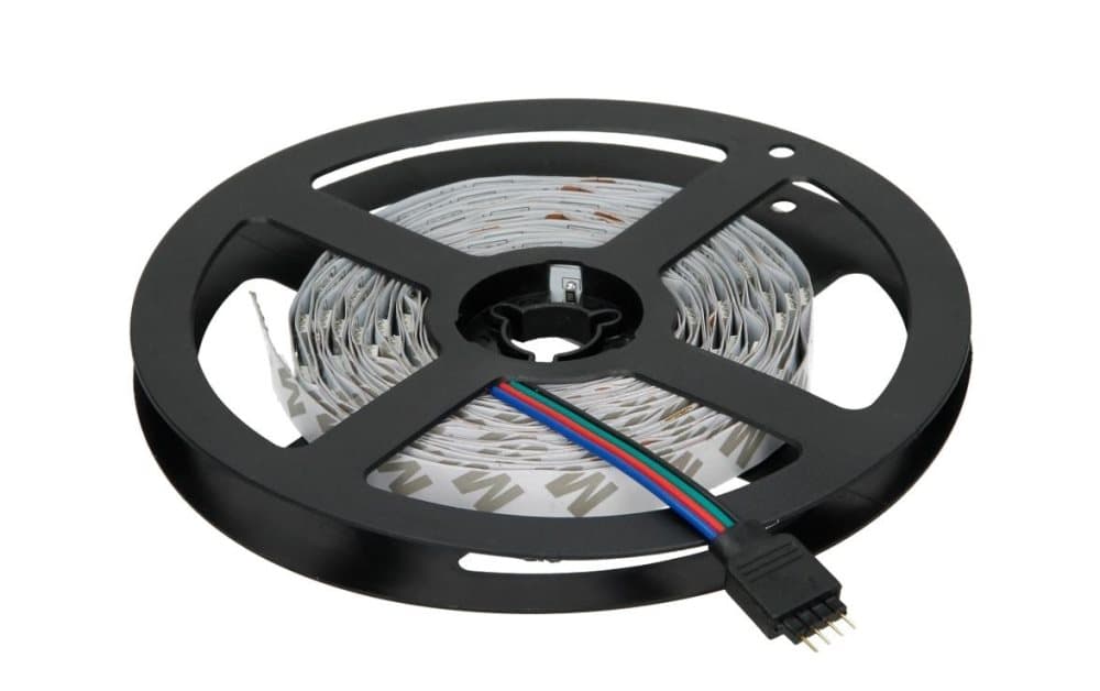 ECD Germany LED-nauhanauha SMD 5050 RGB 10m - 60 LED / m - 720 lm / m - värinvaihto - itseliimautuva - LED-nauhavalo