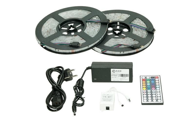 10M 5050 SMD RGB LED STRIPE STRIP STRIP STRIP + REMOTE CONTROL + POWER SUPPLY