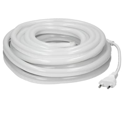 ECD Germany Neon LED Strip 8m - SMD 2835 - 120 LED / m - 9W / m - 230V - kold hvid 6000K - uden lyspunkter - fleksibel - vandtæt IP68 - LED strip