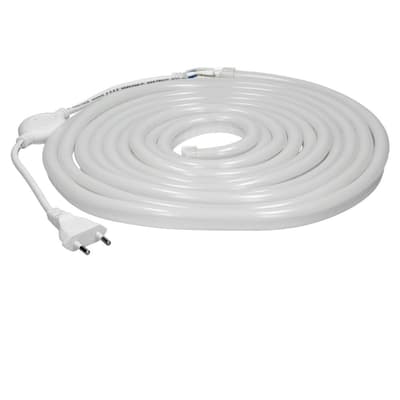 ECD Germany Neon LED Strip 5m - SMD 2835-120 LED / m - 9W / m - 230V - neutraali valkoinen 4500K - ilman valopisteitä - joustava - vedenpitävä IP68 -