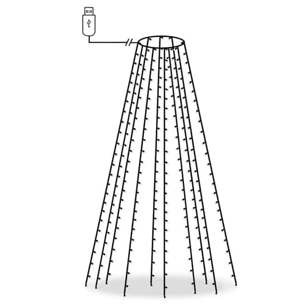vidaXL Joulukuusen valoverkko 250 LEDiä 250 cm