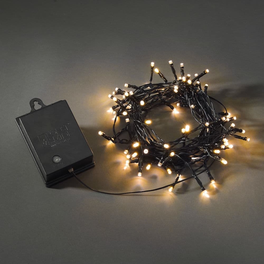 Konstsmide Ljusslinga Amber 80 LED Svart Kabel 3728-800