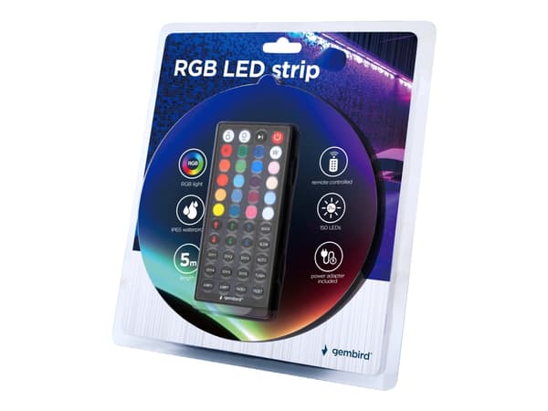Gembird - Lyslist - LED - 17 W - RGB lys