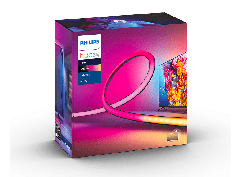 Philips Hue White and colour ambience Play gradient lightstrip 65 tum, Smart glödlampa, Svart, Bluetooth/Zigbee, LED, Multi, 2000 K
