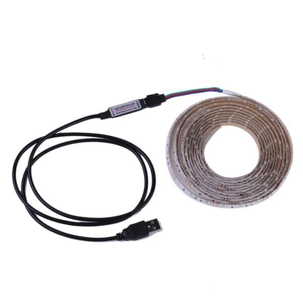 RGB LED loop USB med fjernbetjening - 5 meter vandtæt