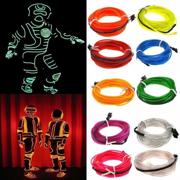 Batteridrevet Led Glowstrip Neon Loop 3 meter - Blå