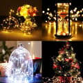 Miniatyrbillede 9 af 9: Lyskæde / Led-kæde 10meter - 100st varmt hvide pærer