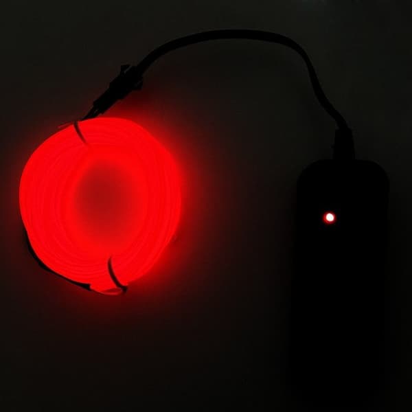 Batteridrevet Led Glowstrip Neon Loop 3 meter - Rød