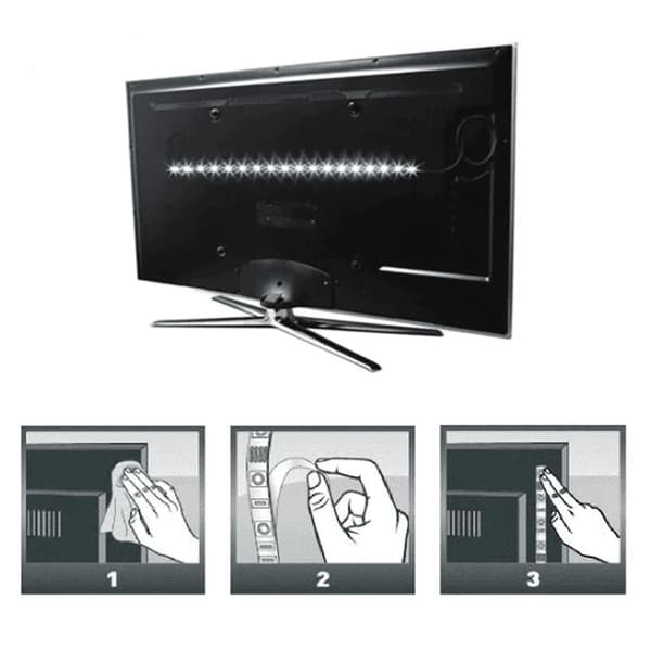 LED Slinga med Vit Belysning USB 3m