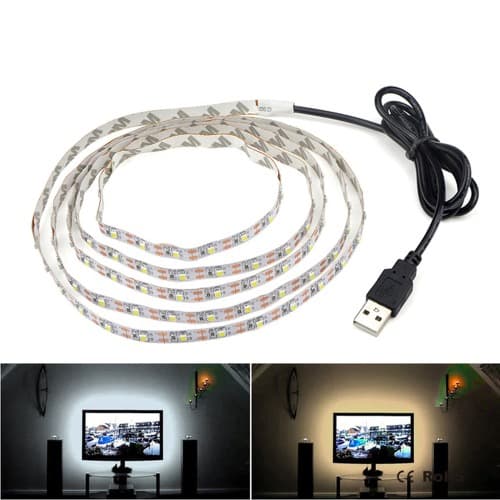 LED Slinga med Vit Belysning USB 3m