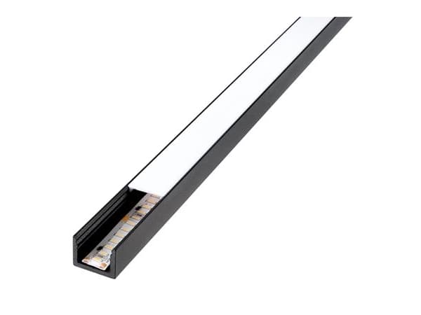 SG ARMATUREN StripLine 1,8m Sort profil påbygget
