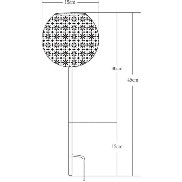 GALIX Metalldekoration med solenergi - Retro design