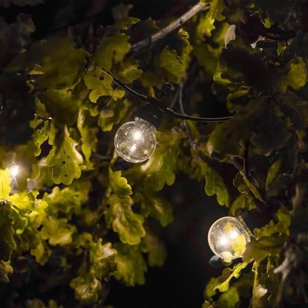 LUMIJARDIN Garland 20 LED-glödlampor - Varm vit - Anslutningsbar Party klar