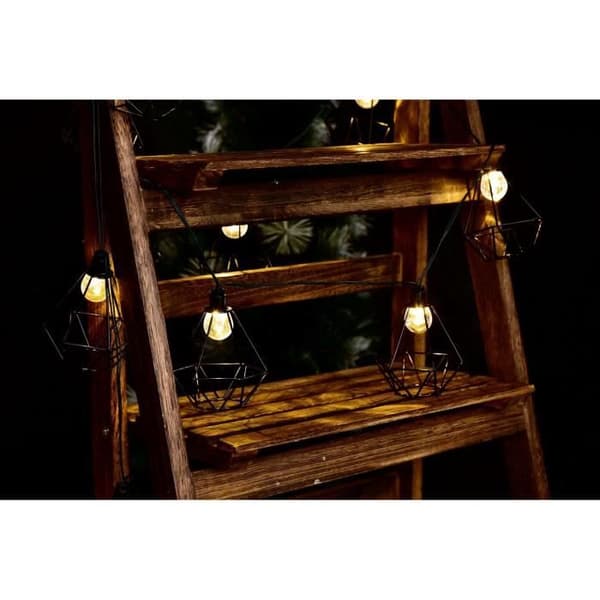 LUMIJARDIN Garland solar diamantbur utomhusmilja med 10 LED-glödlampor