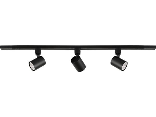Italux Italux Lumsi TRL-2071-3T-10-BL spotlights med skinne 3x25W GU10 sandblåst svart