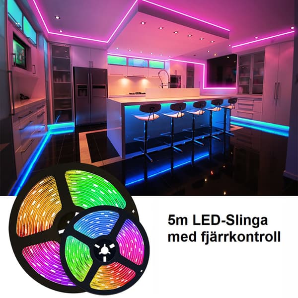 LED-nauha kaukosäätimellä, 5 m