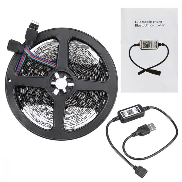 Flexibel 5m RGB LED-list / Ljusslinga / LED-Strip Bluetooth APP