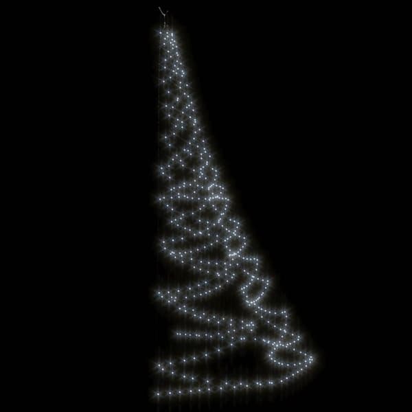 vidaXL Hängande julgran med metallkrok 260 LED kallvit 3 m inne/ute