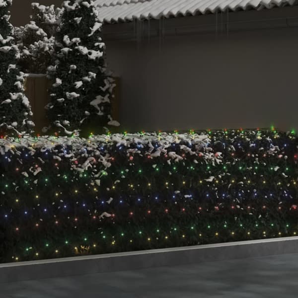vidaXL Ljusnät flerfärgad 3x3 m 306 LED inne/ute