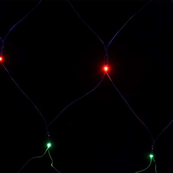 vidaXL Ljusnät flerfärgad 3x3 m 306 LED inne/ute