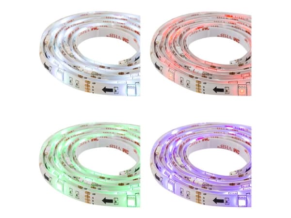 DELTACO GAMING - Ljusslinga - LED - 12 färger - 50 cm (paket om 2)