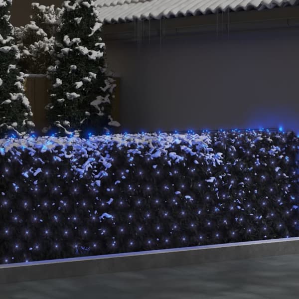 vidaXL lysnet 4x4 m 544 LED'er inde/ude blåt lys