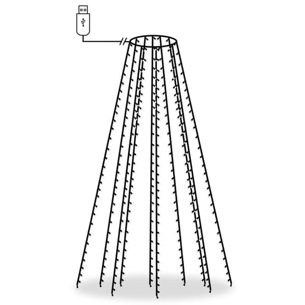 vidaXL Nettlys for jultre med 300 LED blå 300 cm