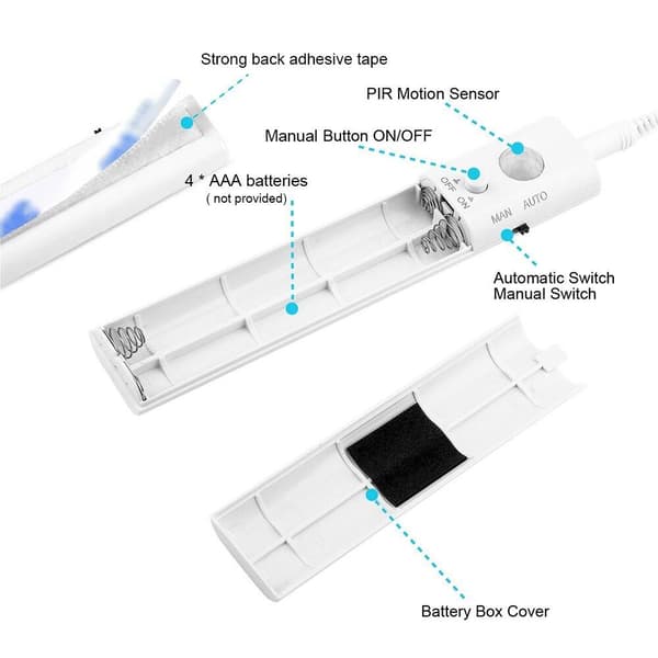 LED-slinga för garderob med rörelsesensor 1 m - Varmvit