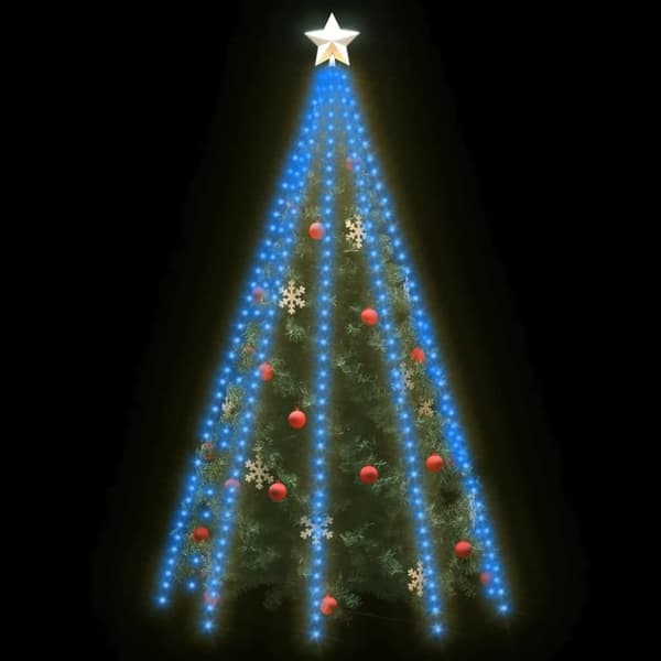 vidaXL Joulukuusen valoverkko 400 LED-valoa sininen 400 cm