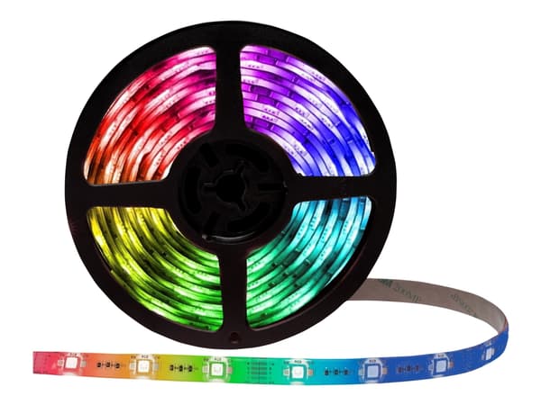 DENVER LSC-531 - Ljusslinga - LED - 90 LEDs/m - 24 W - RGB/varmt vitt/kallt vitt ljus - 2700-6500 K - 5 m Svart, Röd