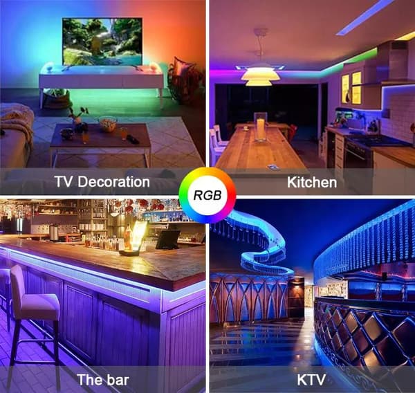 Fleksibel 5m RGB lyssløjfe / LED strip / LED-Strip Bluetooth APP