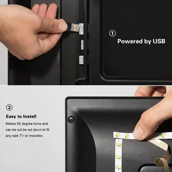 Waterproof 5m USB LED Strip Lights Bluetooth APP and 24 keys Controller Remote, 5050 Color