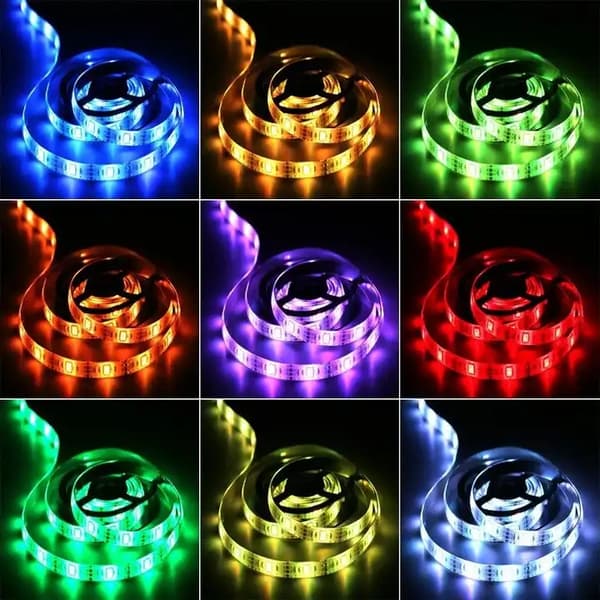 Waterproof 5m USB LED Strip Lights Bluetooth APP and 24 keys Controller Remote, 5050 Color