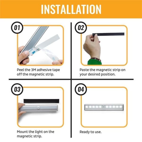 2 x LED-lamppu liiketunnistimella