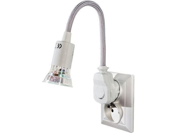 Plug-in lampe for stikkontakt Orno Plug-in lampe med LED-pære, ask