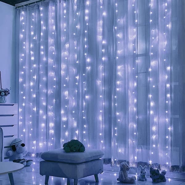 Ljusridå för fönster med 300 LED 1-pack, white light