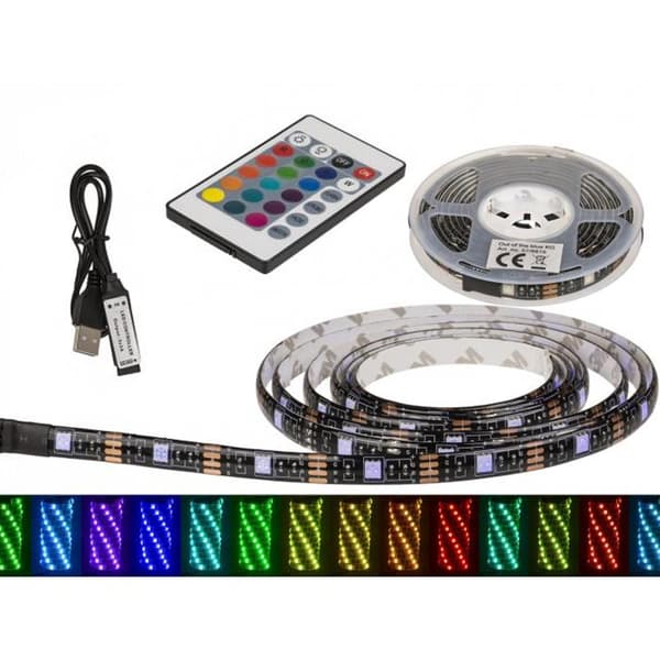 2m LED-Strip Lights med RGB / Lyslenke / LED-list - USB