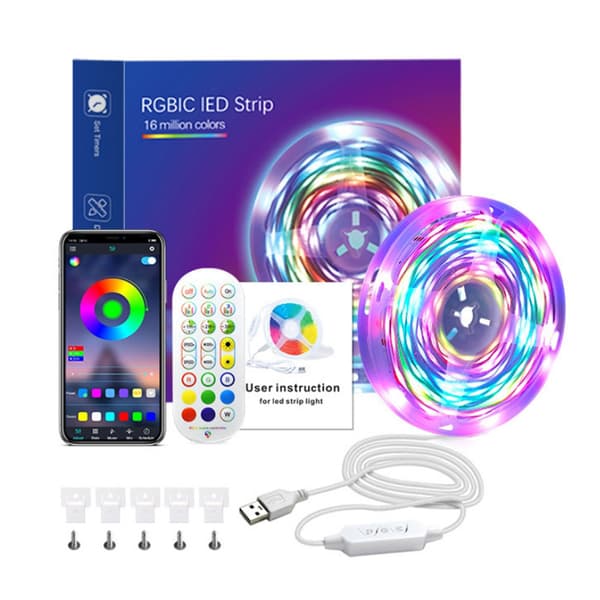 LED-valonauha RGB-väreillä ja kaukosäätimellä - 10m