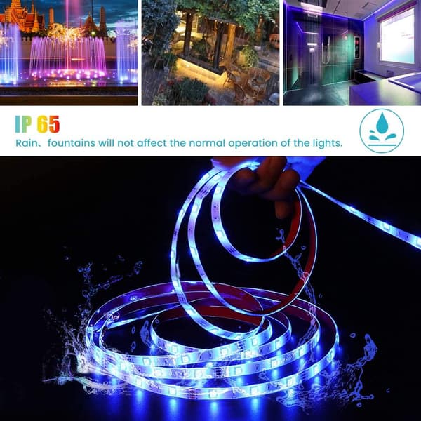 LED-nauha 2m LED Nauha Akku 5050 RGB Valopalkki Väri Vaihtava Valo nauha Himmennettävä Vedenpitävä IP65 juhla syntymäpäivä baari joulu
