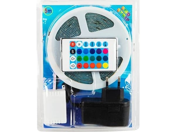 Blow RGB LED strip sett 2835 5m/300 kontroll+strømforsyning