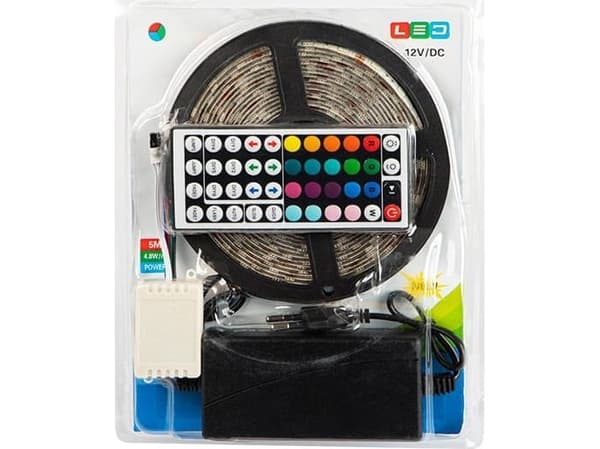 Blow RGB LED strip sett 5050 5m/300 kontroll+strømforsyning