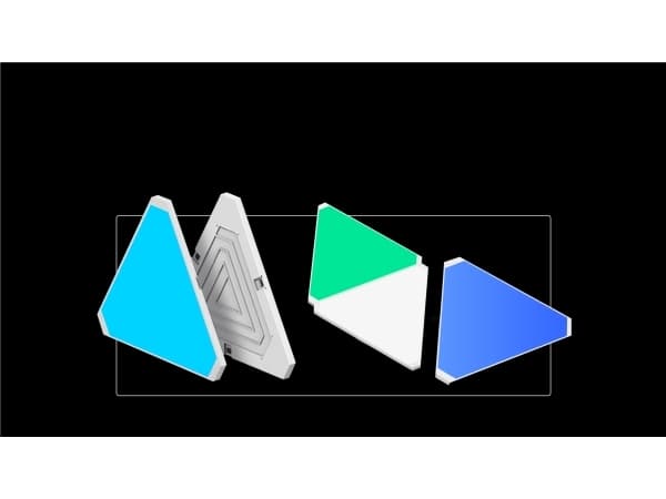 Yeelight Smart - Ljuspanelskit - LED x 9 - totalt: 18 W - RGB-lampa - triangel